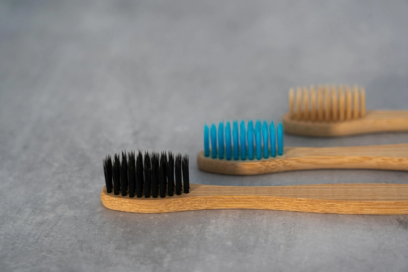 Bamboo toothbrush with soft bristles for effective cleaning