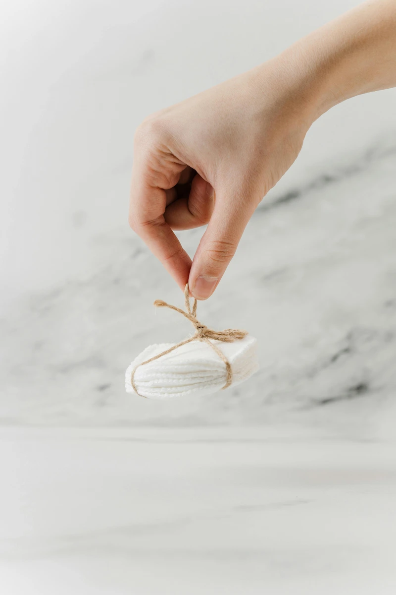 Reusable cotton rounds arranged neatly for eco-friendly skincare